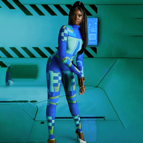 Multi Color Jumpsuit - Picture 3 of 3